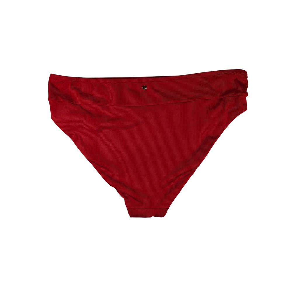 Victoria Secret Bikini Set Women Red Ribbed - Picture 9 of 11